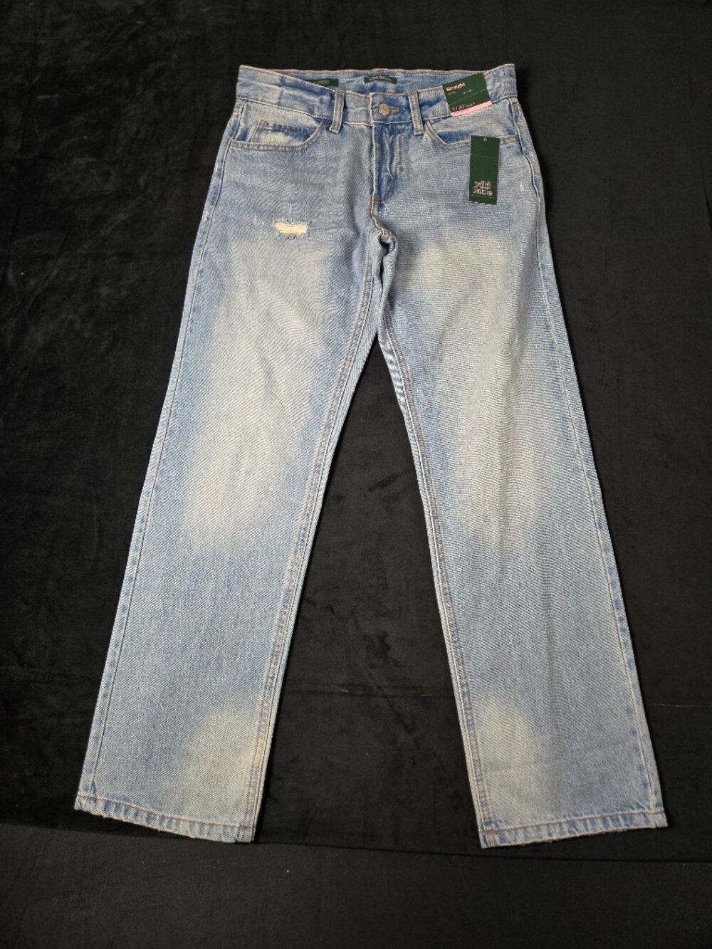 Wild Fable Women's Size 2 Low Rise Straight Jeans Light Wash Distressed NWT
